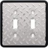 Franklin Brass Diamond Plate Wall Plate, Polished Chrome Double Switch Cover, 1-Pack, 135861
