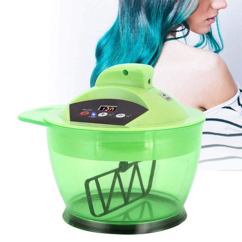 ZJchao Hair Color Mixing Bowl, Dye Coloring Cream Mixer Electric Hair Cream Mixer For Automatic Mixer Hair Color Automatic Mixer Blender Women Man Hair Coloring Bowl Mixers Tool(green)