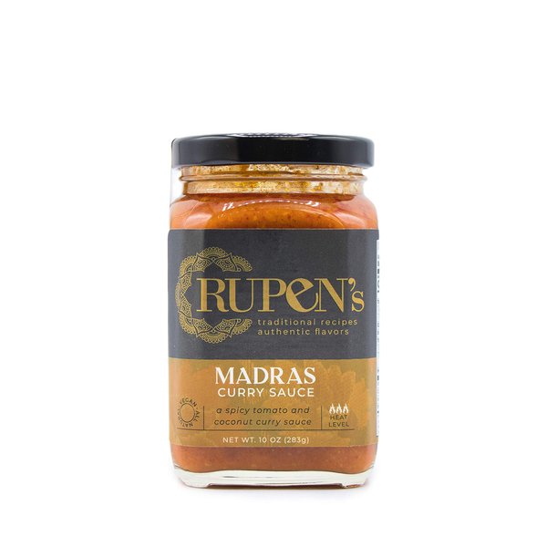 Rupen's Madras - Spicy Coconut Tomato Indian Curry Sauce, Vegan & Gluten-Free 10 oz