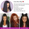 AUOCATTAIL 13x4 Human Hair Deep Wave Lace Front Wigs 28 inch Pre Plucked with Baby Hair Wear and Go Glueless 150% Density Brazilian Curly Wigs for Women