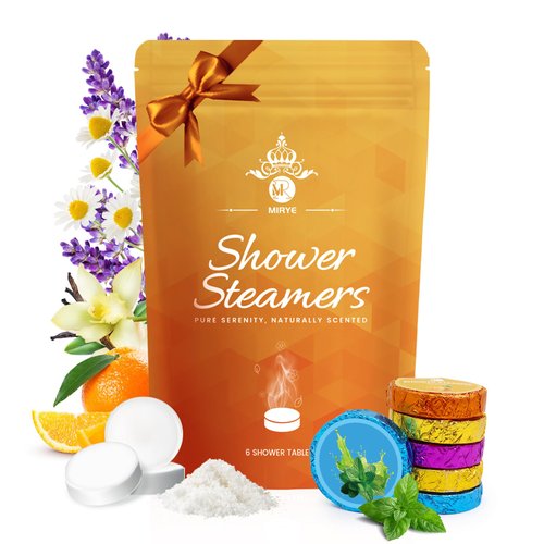 MR MIRYE Shower Steamers Aromatherapy, 6 Pack Gifts for Women Birthday Unique, Shower Bombs for Women Men Aromatherapy, Valentines Day Gifts for Her Him, Home Spa Self Care Relaxing Gifts for Women