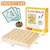 HEELWIRE Wooden Geoboard,Montessori Toy,Graphical Mathematical Education Toy for Kids with Pattern Cards and Rubber Bands to Figures and Shapes, Brain Teaser STEM Toy Geo Board (6 * 6 * 0.6 in)