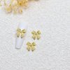 KACHIMOO 40pcs Bow Nail Charms Gold and Silver Nail Charms Bowknots Nail Art Charms Bow Charms for Nails Design