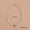 YienDoo Boho Shell Pearl Necklace Choker Gold Dainty Pearl Strands Choker Necklaces Statement Seashell Surfer Necklaces Minimalist Baroque Pearl Necklace Chain Jewelry for Women
