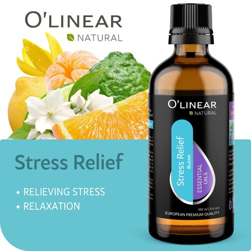 Stress Relief Essential Oil Therapeutic Grade 3.4 Oz Stress Away Blend Essential Oils, Aromatherapy Diffuser Pure Essential Oil Blend Anti Stress, Self Care Destress Gifts for Women Room Essentials