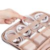 BELALIFE Portable Travel Cable Organizer Bag, Tech Storage Bag for Cord, Charger, Phone, Earphone, Hard Drive, USB, SD Card and Electronic Accessories, Pink