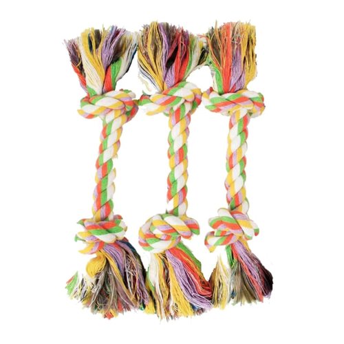 Generic Dog Leash Toy, Chewy Toy Rope for Grinding Teeth, tug of war Cleaning Teeth, Natural Cotton Dog Leash, Interactive Toy (3 Pieces)