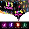 3 Pcs Glow Party Table Covers Neon Party Tablecloths Glow in The Dark Party Tablecloths Decorations Neon Party Table Cover Supplies for Glow Party Favors, Neon Birthday Party and Black Light Party