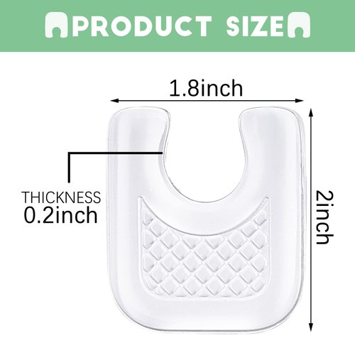 Funtery 20 Pieces Callus Pads for Feet, U-Shaped Gel Self-Adhesive Waterproof Inserts, Suitable for Sneakers, High Heels, Boots, Sandals, and More