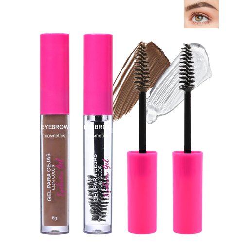 Waterproof Eyebrow Gel Set, Thickening Tinted Brow Mascara Gel & Clear Setting Brow Glue, Eyebrow Filler Fast Sculpt Brow Freeze Gel, Long-Lasting Transfer-Proof Eyebrow Makeup for Women-01# Taupe