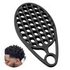 KOUPA Magic Silicone Curly Hair Brush, One Piece Twist Curl Comb for Afro Curls, Washable Hair Tool for Men Women, Black, 1 Piece