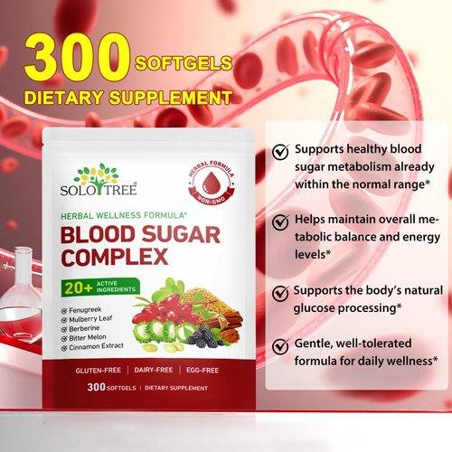 Pegciz Blood Sugar Complex Support – 20+ Herbal Ingredients with Cinnamon, Berberine, Bitter Melon & Mulberry Leaf – Metabolism & Energy Wellness Formula – 300 Capsules (100-Day Supply)