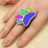 luzen 2 Pieces Mini Nail Art Polish Holder Nail Art Palette Rings Nail Palette Finger Rings