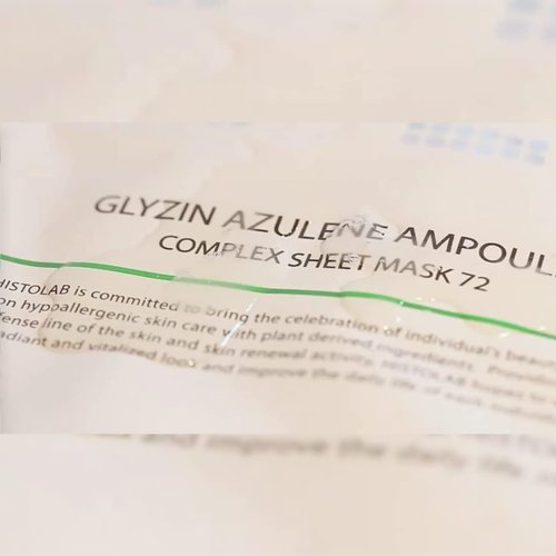 HISTOLAB Ampoule Complex Sheet Mask | 30g/1.1oz. | A Pack of 5 Sheets (Glyzin Azulene 72) I Acne Sheet Mask