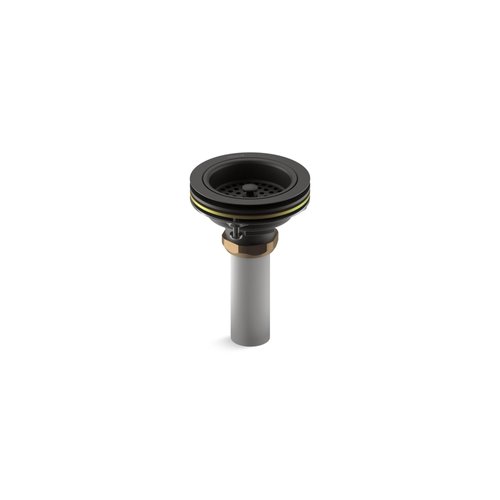 Duostrainer Sink drain and strainer with tailpiece, Matte Black