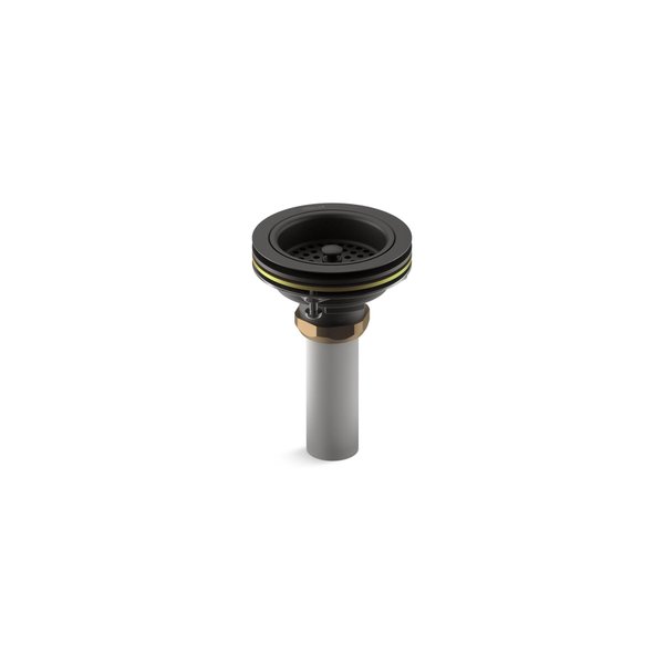 Duostrainer Sink drain and strainer with tailpiece, Matte Black