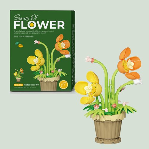 ALITTDRE Flowers Building Blocks Sets, Office Home Decor Bonsai, Micro Flower Toys Building Set, Gifts for Mothers, Valentines, Birthdays, Adult & Kid (Corn Popp-y)