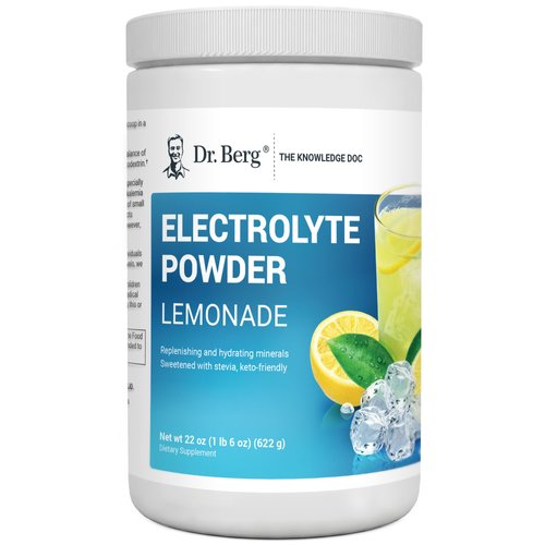 Dr. Berg Zero Sugar Hydration Keto Electrolyte Powder - Enhanced w/ 1000 mg of Potassium & Real Pink Himalayan Salt (NOT Table Salt) - Lemonade Flavor Hydration Drink Mix Supplement - 100 Servings