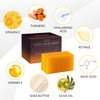 VALITIC Kojic Acid Soap for Hyperpigmentation - with Glutathione, Collagen & Vitamin C - Natural Soap Bars with Turmeric - Original Japanese Complex for Dark Spot Correction - 2 Pack + Holder