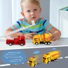 HSMQ 8 Pack Pull Back Cars Vehicle Toys Set, Fire Truck Construction Truck Model for Kids Boys Girls Toddler, Mini Pull Back Vehicles Party Favors Birthday Gift Classroom Prize Pinata Fillers