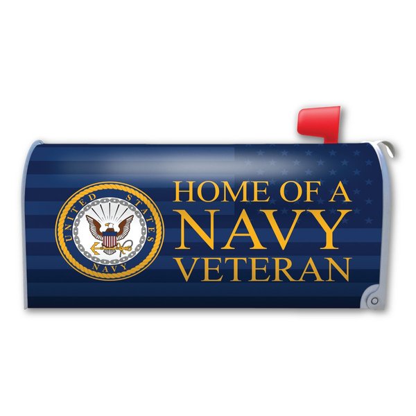 Home of a Navy Veteran Mailbox Cover Magnet by Magnet America is 18.375" x 21" Made for Metal Mailboxes