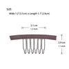 YTBYT 24 Pcs Wig Combs to Secure Wig 6-Teeth Wig Comb Wig Clips with Cloth for Making Wig Caps Wigs (Brown)