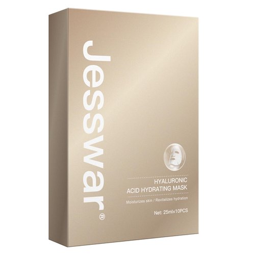 jesswar Sheet Masks Hyaluronic Acid Hydrating Mask 10 Sheets Centella Repairing Masks Deep Hydration and Moisturizing