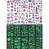 4th of July Temporary Tattoos, 90+ Pcs Glow in the Dark Patriotic Temporary Tattoos, Independence Day Tattoo Stickers for Memorial Day USA Party Favors Decorations