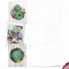 The Best Card Company - 10 Blank Note Cards with Envelopes (4 x 5.12 Inch) - Bulk All Occasion Cards Boxed - Shiplap Succulents AM6438OCB-B1x10