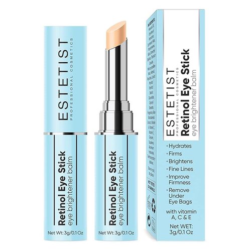 ESTETIST Retinol Eye Brightener Cream Stick, Vitamin C & E Enriched Under Eye Bags Care for Dark Circles, Puffiness & Anti-Aging, Hydrating Eye Balm for All Skin Types