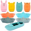 ArtCreativity Silicone Bath Toys for Babies - Set of 9 Mold Free Bath Toys - Bathtub Toys with 4 Animal, 4 Boat, and 1 Speedboat Design - Easy to Clean Bath Toys for Babies 6-18 Months