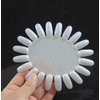 LASSUM 10 PCS Acrylic Wheel False Nail Art Tips Practice Display Nail Art Tool (Ivory-White)