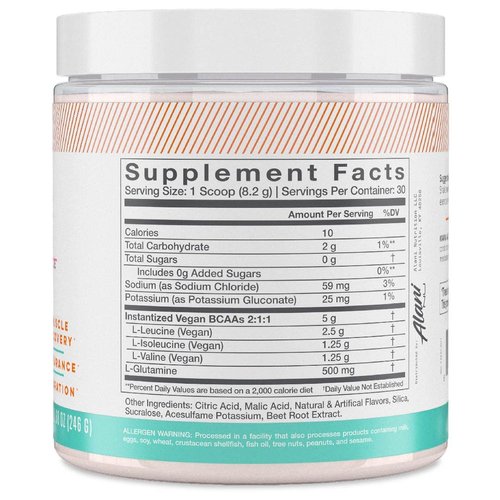 Alani Nu BCAA Hawaiian Shaved Ice | Branch Chain Essential Amino Acids | 2:1:1 Formula | Supplement Powder | Muscle Recovery Vitamins for Post-Workout | 30 Servings