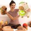 Ditucu Cute Tennis Capybara Plush Sports Pulling Stuffed Animals Capibara Plushies Toys Gifts for Kids Beige 9.8 inch