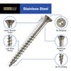 Deck Plus 48463 Wood Screws #8 x 2", Stainless Steel, 1lb Box
