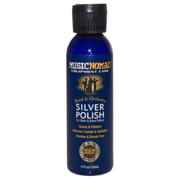 MusicNomad Silver Polish for Silver & Silver-Plated Instruments, 4 oz (MN701)