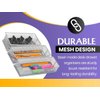 YBM HOME Silver Mesh Drawer Cabinet and or Shelf Organizer Bins, School Supply Holder Office Desktop Organizer Basket (1, 3x9x2 Inch)