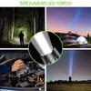 MOWETOO UV Flashlight, 2 in 1 395 nm LED Flashlight with UV Black Light & White Light, 500LM, 4 Modes & Waterproof Pet Urine Detector (1 Pack)