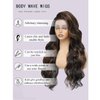 Rinatore Highlight Ombre Lace Front Wig Human Hair 28 Inch 1B/30 Body Wave HD Lace Front Wigs Human Hair Pre Plucked 13x4 180 Density Frontal Glueless Balayage Wig Human Hair with Baby Hair