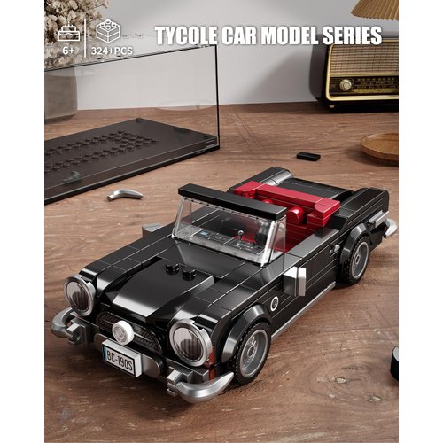 TYCOLE Super Sports Car Building Block Set with Display Case,Speed Race Car Building Kits Construction Toy,Collectible Car Model,Christmas Birthday Gift for Adults and Kids 6 and up(338pcs)