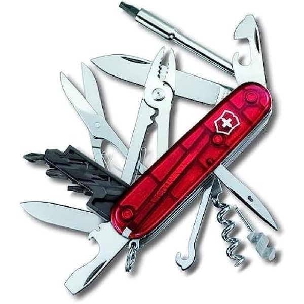 Victorinox - Cybertool 34 Swiss Army Knife (Translucent Red) 17725