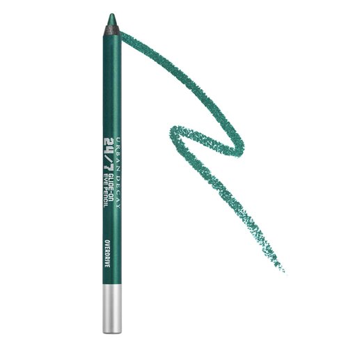 URBAN DECAY 24/7 Glide-On Waterproof Eyeliner Pencil (Overdrive - Deep Green Metallic), Smudge-Proof, Transfer-proof, Long-lasting Colored Eye Liners, Hydrating Vitamin E, Cruelty-free - 0.04 oz