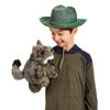 Folkmanis Small Coyote Hand Puppet, Gray; White; Black
