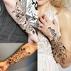 Bilizar 64 Sheets Long Lasting Flower Temporary Fake Tattoos For Women Arm Neck, Jellyfish Sunflower Moon Rose For Adults Girl, 3D Temp Realistic Snake Tatoo Stickers Serpent Peony Floral Kids