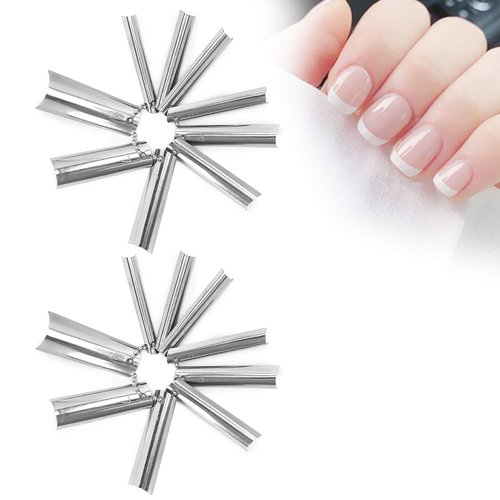 18pcs French Manicure, Nail Art Tips 9 Sizes Single Tips Deep C Shape Cutter Tool Nail Edge Trimm...
