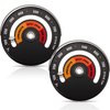 Magnetic Top Thermometer Wood Stove Thermometer Stove Chimney Flue Pipe Thermometer Stove Temperature Meter for Avoiding Overheat (2 Pieces)