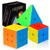 STEAM Life Speed Cube Set 3 Pack Magic Cube - Includes Speed Cubes 3x3, 2x2 Speed Cube, Pyramid Cube - Smoothly Puzzle Cube Collection for Kids Teens & Adults