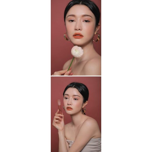 3CE BLUR WATER TINT(4.6g) soft lip with less smear with a blurry finish (#SEPIA) with sun cream(1ml*3ea)