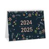 Desk Calendar 2024, Monthly Desktop Calendar, Standing Flip Calendar with Thick Paper(Jan. 2024 - Jun. 2025, 10" x 8.25"), Academic Year Standing Desk Calendar with Planner Stickers
