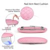 krofaue Nail Arm Rest,Professional Microfiber Leather Nail Hand Rest Stand Arm Rest for Acrylic Nails Cushion Hand Holder with Non-slip - Nail Technician Use Must Have（Pink）